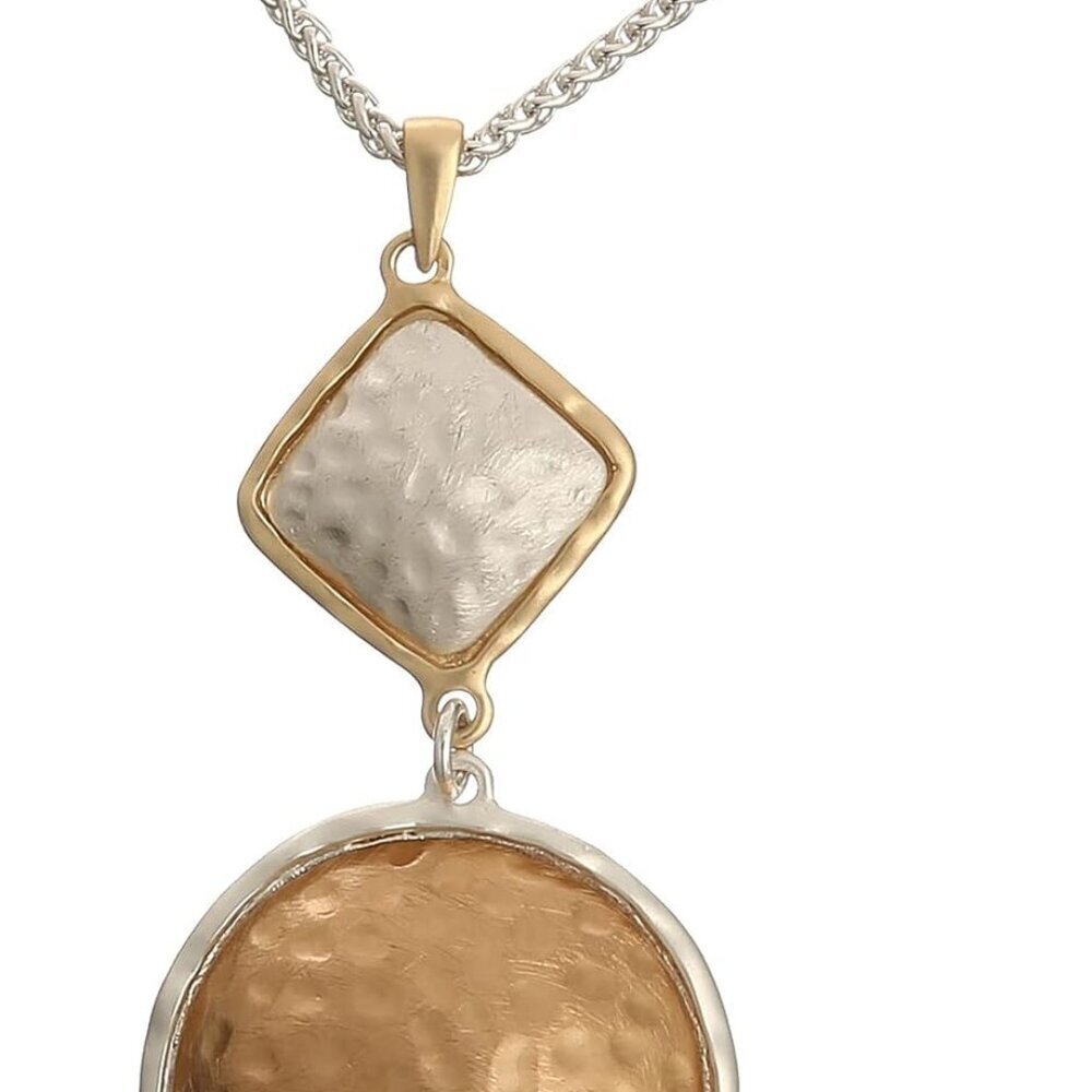 Chunky Chain Necklace Silver Pendant Women Fashion Jewelry 80cm Rope Style